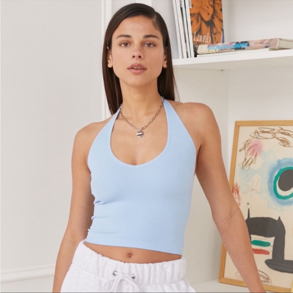 Urban Outfitters Light Blue Halter Tank Top